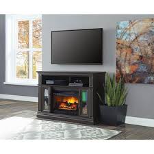 Banbury designs modern farmhouse barn door tv stand reg. Whalen 47 75 In W Acacia Grain With Warm Brown Infrared Quartz Electric Fireplace In The Electric Fireplaces Department At Lowes Com
