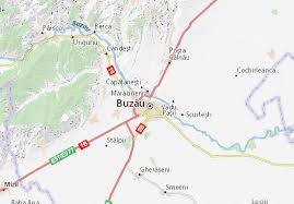 The green marker indicates the location of buzău. Michelin BuzÄƒu Map Viamichelin