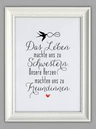 Toller Spruch Fur Meine Schwester Dass Werde Ich Ihr Schenken Von Bluemchen Art Print Gifts Valentine S Day Quotes Print Gifts