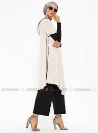Kapusonlu Kisa Kollu Tunik Pudra Kapusonlu Tunik Stil