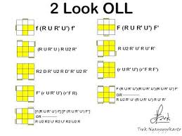 The oll stands for orientation of the last layer, and the two look means you do this is two parts, which. Trekubay 2010 Rubicks Cube Rubiks Cube Algorithms Rubix Cube