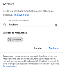 Votre restaurant préféré, à votre bureau ou votre table de cuisine : Impossible De Modifier Un Attribut Communaute Google My Business