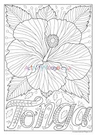Rolled paper flower template pdf. Tonga National Flower Colouring Page