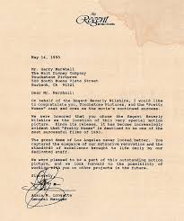 A Letter Written In 1990 By Our Then General Manager Alain Longatte To Pretty Woman Director