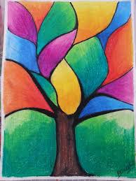 Journey Of Tree Abstract Art Painting Oil Pastel Art Painting Art Projects