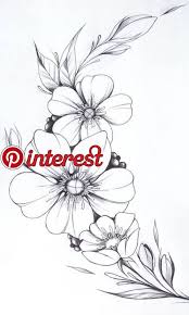 Pin By Myra Van Herwijnen On Tattoo Heup Pinterest Flower Line Drawings Flower Thigh Tattoos And Flower Tattoos Arte Flor Letras Com Flores Letras Para Tatuagem