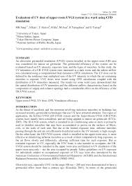 Pdf Evaluation Of Uv Dose Of Upper Room Uvgi System In A Ward Using Cfd Simulation