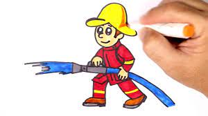 Add wheel rims and cab windows and lights. How To Draw A Fireman Learning Colors For Kids Youtube