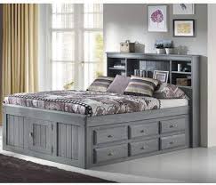 American Furniture Classics Solid Pine Full Captains Bookcase Bed With 12 Drawers In Charcoal Walmart Com Diy Furniture Bedroom Bedroom Furniture Sets Bookcase Bed