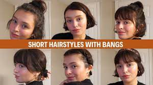Alternate the direction of the flat iron as you feed the hair. Short Hairstyles With Bangs Youtube