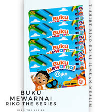 Pemandangan laut kartun balon udara panas minyak lukisan dengan. Buku Mewarnai Riko The Series Shopee Indonesia