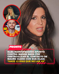 https://www.pronto.com.ar/espectaculos/2025/5/9/elba-marcovecchio-apunto-contra-wanda-nara-por-obstaculizar-el-contacto-de-mauro-icardi-con-sus-hijas-hace-13-dias-que-no-las-ve-256574.html  La letrada alzó la voz en representación de su cliente y ...