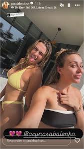 The bikini dance of Paula Badosa and Sabalenka becomes the most viral video  of Sabadosa | Marca
