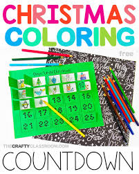 The christmas countdown activity advent calendar includes fun craft projects, gifts, and coloring activities to help kids count down to christmas. Christmas Coloring Countdown Printable The Crafty Classroom