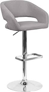 So, bar stools will be found at around 30 there are three different types of backs to stools: Amazon Com Flash Furniture Contemporary Gray Fabric Adjustable Height Barstool With Rounded Mid Back And Chrome Base Furniture Decor