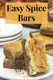 Easy Spice Bars With Cream Cheese Topping Recipe Easy Cream Recipes Cream Cheese Topping