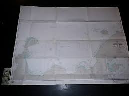 Antique Vintage Us Navy Nautical Chart Aeronautical Map Cape