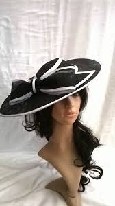 Black White Fascinator Hatinator Large Teardrop With Bow Wedding Races New White Fascinator Fascinator Hat Fashion