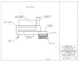 24 Dia By 67 Reverse Flow Smoker Square Firebox Right 1 Door Smoker Plans Offset Smoker Smoker