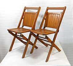 pair of vintage wooden folding chairs wood slatted folding chairs picnic pati https pickndecor com interior folding chair wooden folding chairs chair