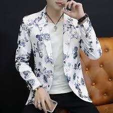 Maybe you would like to learn more about one of these? Flowers Men Blazer Floral Mens Suits Tuxedos Mens Blazer Jacket Wedding Suits For Men White Black Blue Shopee Malaysia