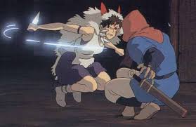 Not our regular princess, right? Princess Mononoke Image Ashitaka And San Studio Ghibli Characters Studio Ghibli Movies Ghibli Tattoo