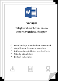 Ich ermächtige / wir ermächtigen (a) den zahlungsempfänger (name siehe oben), zahlungen von meinem / unserem konto mittels lastschrift einzuziehen. Muster Fur Einen Tatigkeitsbericht Eines Datenschutzbeauftragten In Word Dsgvo Vorlagen Shop