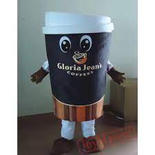 Cartoon Tea Cup Coffee Cup Mascot Costume Gloria Jeans Coffee Mascot Costumes Mascot