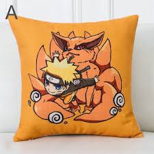 Anime Naruto Characters Theme Pillow Cotton And Linen Pillowcase 6 19 Liked On Polyvore Featuring Home Bed Bath Animal Pillows Pillows Anime Decor