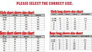 Boy T Shirt Size Chart Arts Arts