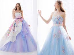 27 Princess Worthy Wedding Dresses Featuring Pastel Color Combinations Prom Dresses Lace Pastel Color Dress Wedding Dress Patterns