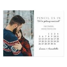 Pencil Us In Save The Date December 2021 Calendar Postcard Zazzle Com In 2020 Modern Calendar Save The Date Postcard