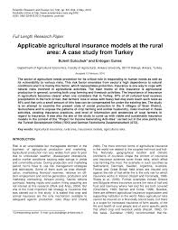 You might be thinking why you should get a pa insurance policy since other. Pdf Applicable Agricultural Insurance Models At The Rural Area A Case Study From Turkey