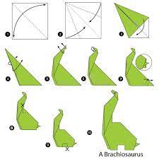 Illustration About Step By Step Instructions How To Make Origami A Dinosaur Illustration Of Illustration Cr Cute Origami Origami Design Origami For Beginners