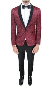 Scegli tra la vasta gamma di articoli di moda e acquista a prezzi d'occasione! Abito Uomo Diamond Raso Bordeaux Damasco Floreale Completo Vestito Cerimonia