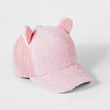 Girls Sherpa Baseball Cap Cat Jack Pink One Size Target