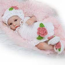Amazon Com 10 Mini Realistic Baby Dolls Girls Reborn Dolls Full Body Silicone Eyes Open Newborn Baby Doll Vinyl Toys Games