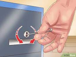 To unlock the cabinet, move the keyhole into the unlocked position, based on your individual cabinet. How To Pick A Filing Cabinet Lock 11 Steps With Pictures
