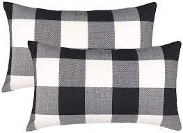 Buffalo plaid has been recognized as the world leader in the design, manufacture and marketing of innovative products for over a century. 4th Emotion Set Of 2 Farmhouse Buffalo Check Plaid Throw Pillow Covers Cushion Case Cotton Linen For Fall Home Decor Black And White Decotalog