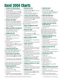 Mac Excel 2004 Charts Lists Quick Reference Guide Cheat