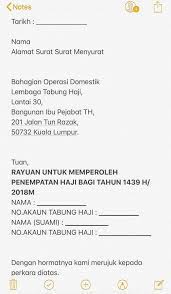 Maybe you would like to learn more about one of these? Permohonan Rayuan Haji Berikut Contoh Surat Rayuan