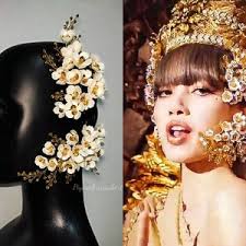 Thai Flower Bridal Ear Cuff Left Right Blackpink Lisa Flower Thai Earrings 