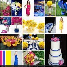 Fuchsia Royal And Yellow Cobalt Blue Weddings Yellow Wedding Wedding