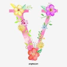 Flores Letra V Carta Flor V Png Y Psd Para Descargar Gratis Pngtree Eid Card Designs Flower Letters Flower Text