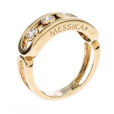 Find all the messika diamond gold rings: Messika Move Diamond 18k Yellow Gold Ring Size 52 Messika Tlc