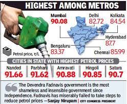 Price of petrol in mumbai on this day was rs 91.34 per litre, rates hovered at rs 84 in delhi, while it touched rs 87.33 in chennai, and rs 85.8 in kolkata. Petrol Price May Hit Rs 100 Mark In Mumbai Before Diwali Experts Mumbai News Times Of India