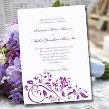 Purple Wedding Invitation Template Flourish Printable Word Doc Editable A Purple Wedding Invitations Wedding Invitation Templates Wedding Invitations Diy