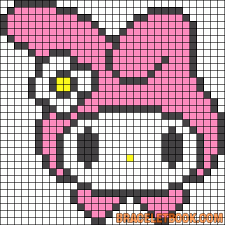 Alpha Friendship Bracelet Pattern 5126 Braceletbook Com Kawaii Cross Stitch Alpha Patterns Hello Kitty Crochet