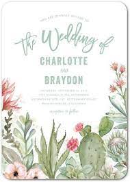 Blooming Cactus Signature White Textured Wedding Invitations Lady Jae Cactus Wedding Invitations Succulent Wedding Invitations Cactus Wedding