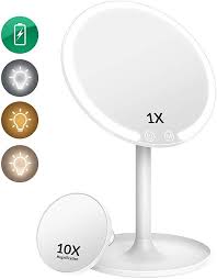 Amazon Com Easehold Espejo De Tocador De Maquillaje Recargable Con 3 Colores 42 Luces Led Regulables 10 Au Makeup Mirror Led Mirror Makeup Mirror With Lights